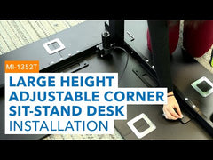 Mount It Large Height Adjustable Corner Sit-Stand Desk MI-15001
